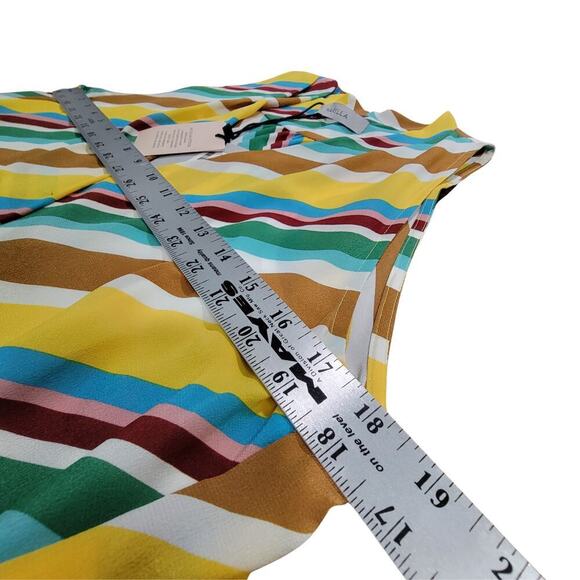 MARELLA Sleeveless CusCus Silk Blend Blouse Womens 8 NWT Career Sophisticated - Picture 9 of 12